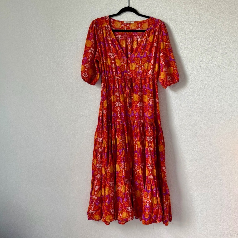 Abel The Label Anthropologie Women's Boho Maxi Dress Size Small